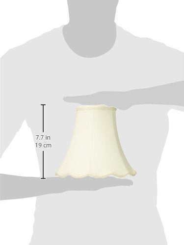 Royal Designs Scalloped Bell Designer Lamp Shade, White, 4 X 8 X 7.25