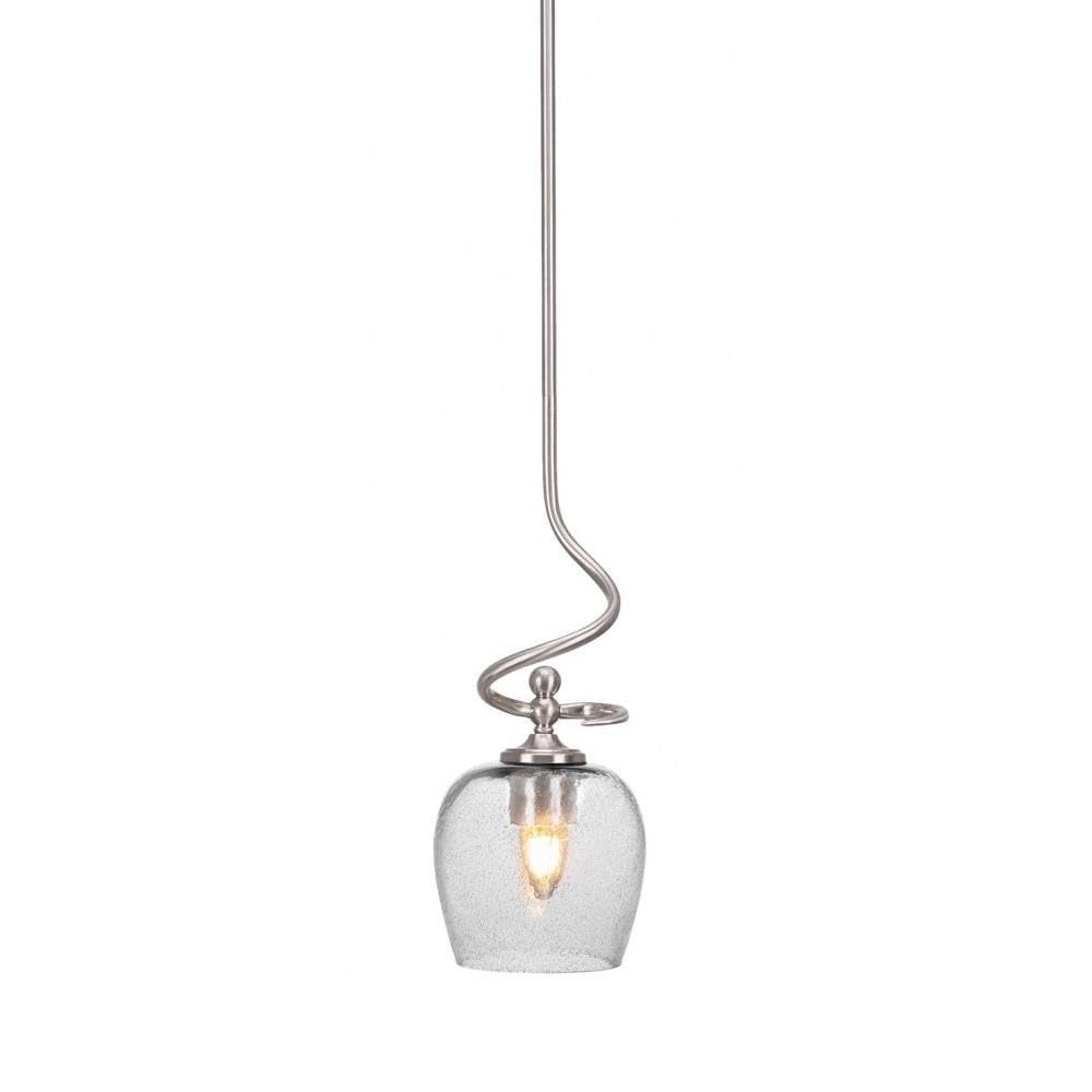Capri 1 Light Mini Pendant in Brushed Nickel Finish (901-BN-4812)