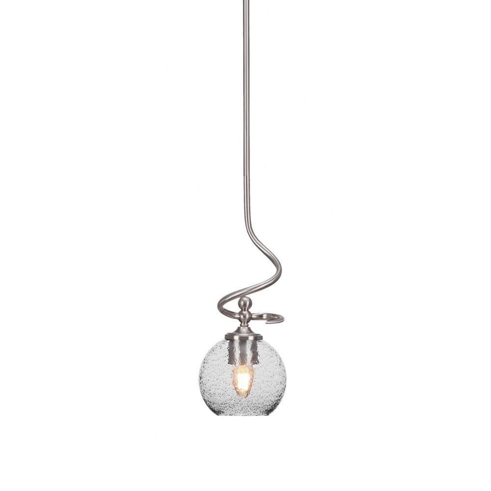 Capri 1 Light Mini Pendant in Brushed Nickel Finish (901-BN-4102)