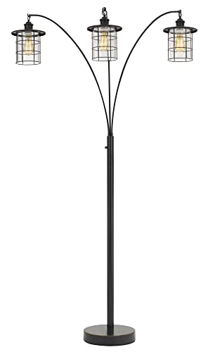 Cal Lighting Bo-2668-3L-Db Transitional Three Light Arc Floor Lamp From Silveton Collection In Bronze/Dark Finish, 45.00 Inches