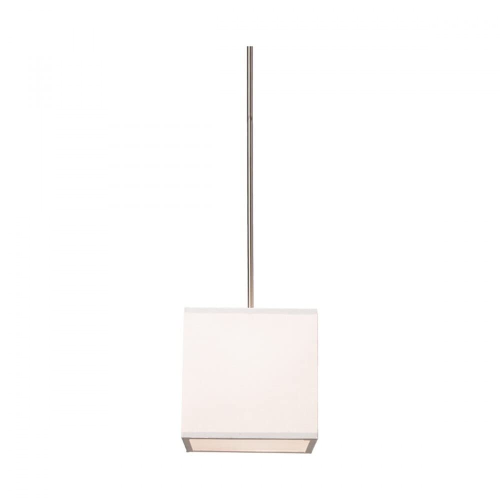 Artcraft Lighting Mercer Street Small Square Chandelier, Oat Meal With Oatmeal Linen Shade