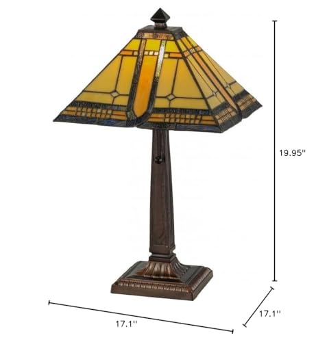 Meyda Tiffany Lighting Fixture, 21in Height, Metal, Mahogany Bronze Finish, Model 147482