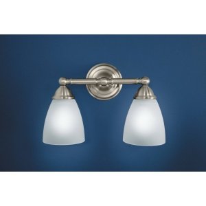Moen Brantford 2-Light Dual-Mount Bathroom Vanity Fixture, Frosted Glass, Oil-Rubbed Bronze, Model YB2262ORB