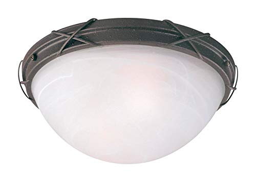 Westinghouse Claremont 2-Light Outdoor Flush Mount - Stylish White Glass Lighting (Set Of 2)