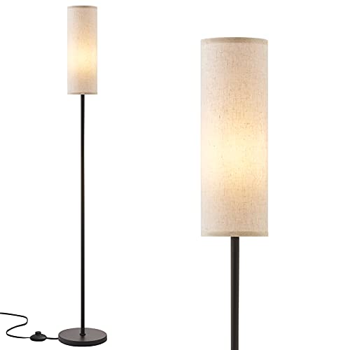 Ambimall Floor Lamp For Living Room - Pole Lamps For Bedrooms, Modern Standing Lamps With Lampshade, 65'' Tall Lamp For Office,