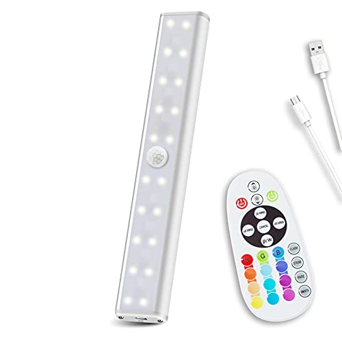 Szokled Under Cabinet Lighting 48Led Remote Lights Wireless Kitchen Counter Rechargeable Closet Light Bar, Perfect For Display S