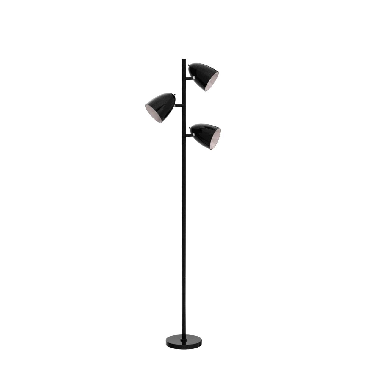 Addlon Tree Floor Lamp With 3 Adjustable Rotating Lights And Matching Led Bulbs, Standing Tall Pole Lamps For Living Room, Bedro