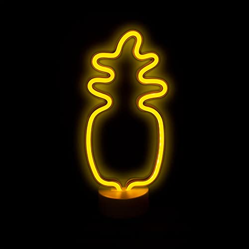 Neon Knight Pineapple Led Neon Light Sign - Yellow Usb/Battery Powered Room Decor