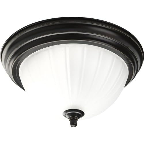 One-Light Melon 11-3/8'' Close-To-Ceiling