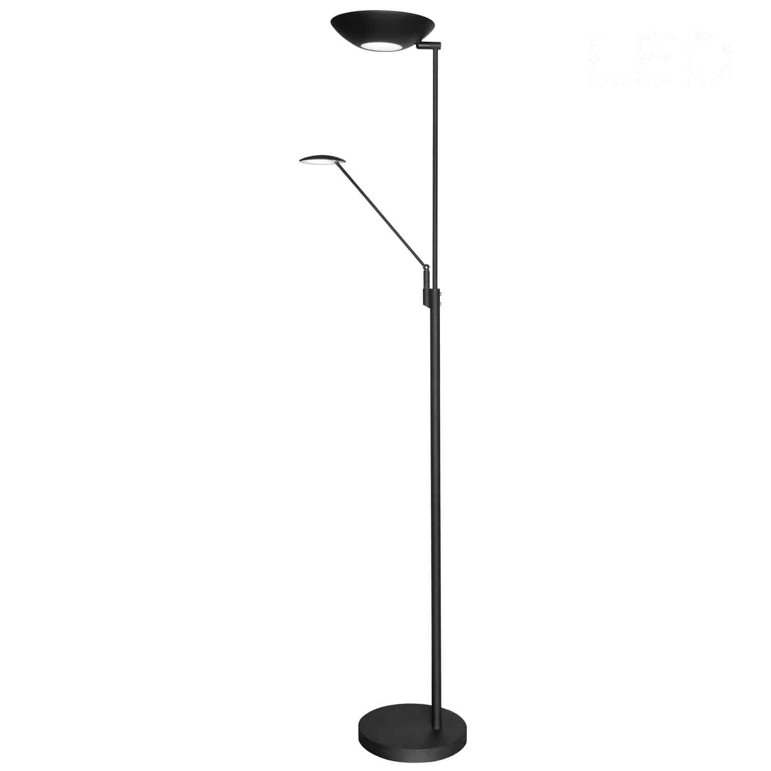 Dainolite Mother And Son, 170Ledf, Led Floor Lamp, Black Finish, 72 Inch Standing Dimmable Floor Lamp For Home Decor, Bedroom, Living Room, Or Office, Great For Reading, Ambient Lighting, And More