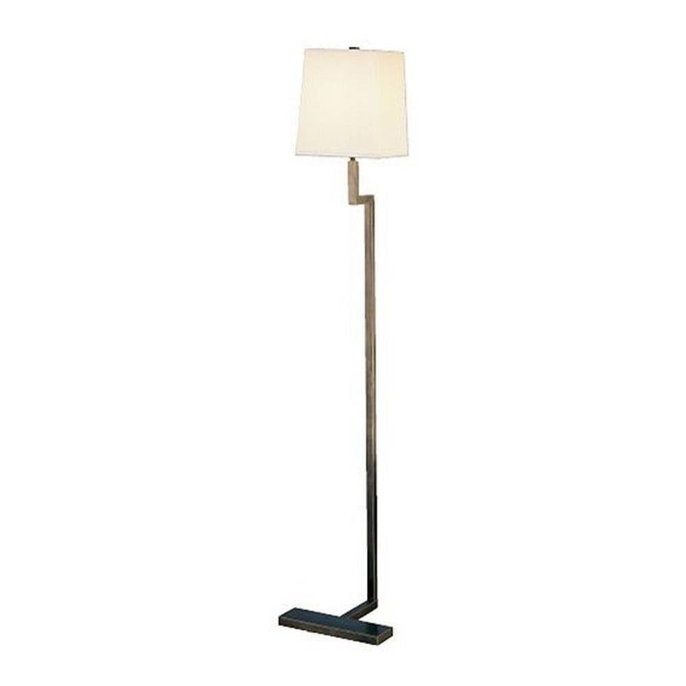 Robert Abbey Z149 Lamps with Snowflake Fabric and Top Diffuser Shades, Deep Patina Bronze Finish