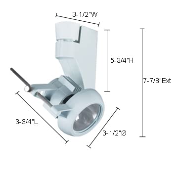 Jesco Lighting HMH270T4GUSP20B Track Light Fixture, Metal Halide, 20W, 12-Degree Spot, Black Finish