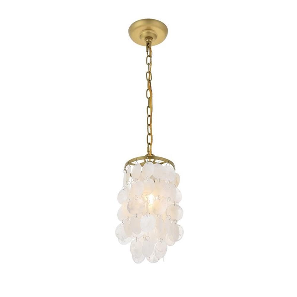 Living District Selene Brass Pendant Light - 1-Light Metal Hanging Fixture