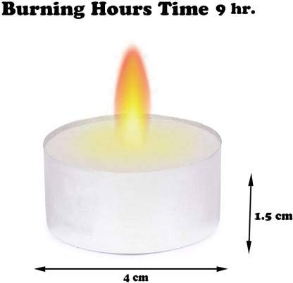 AKH69 Tealight Candles Pure Wax, Unscented, 9 Hours Burning time, White Unscented Tea Light Candles for Date (Pack of 20) Candle