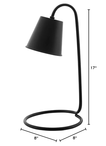 Modway Proclaim Contemporary Modern Steel Metal End Table Lamp In Black 8L x 8W x 17H