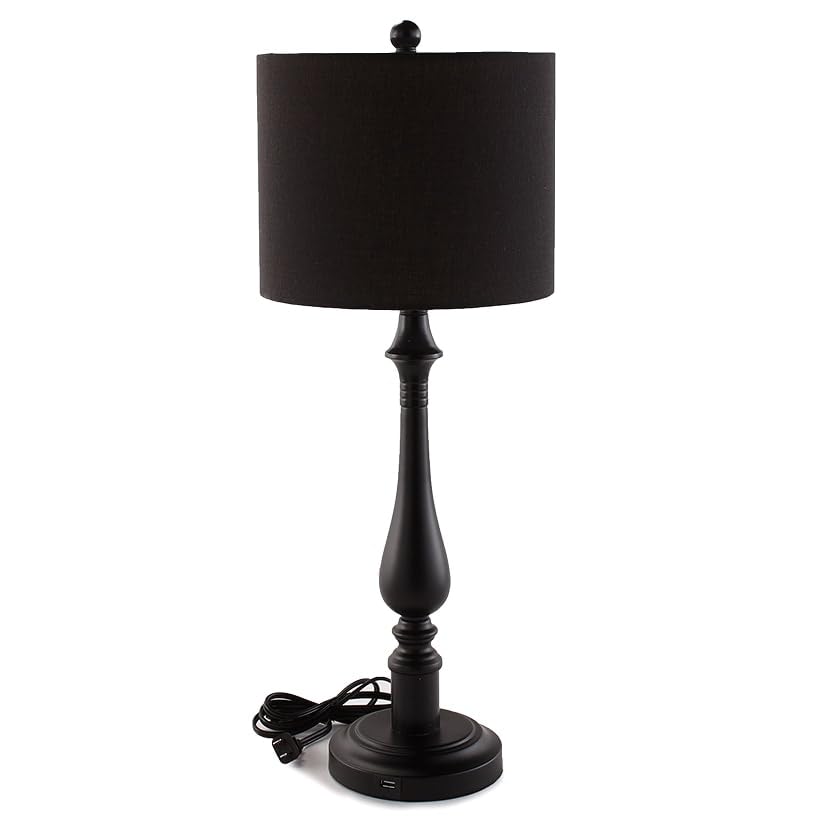 Decorative USB Table Lamps - Black