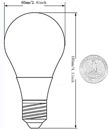 KONPWAY 12V LED Light Bulbs - Neutral 7W, Pack of 6, Plastic, Model A-1