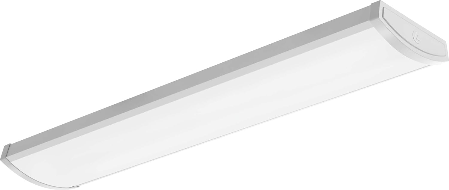 Lithonia Lighting 4-Foot Fml4W 10-Inch Wide Housing 4000K Cool White Led Wraparound 5000Lm With 0-10 Volt Dimming, White (Fml4W 