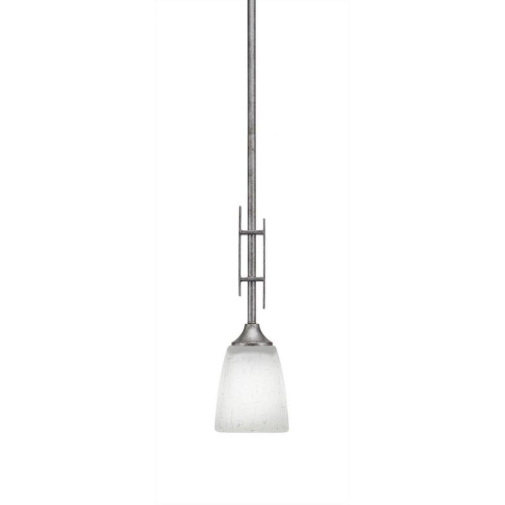 Toltec Lighting 320-As-460 Uptowne 1 Light Mini Pendant White Muslin Glass