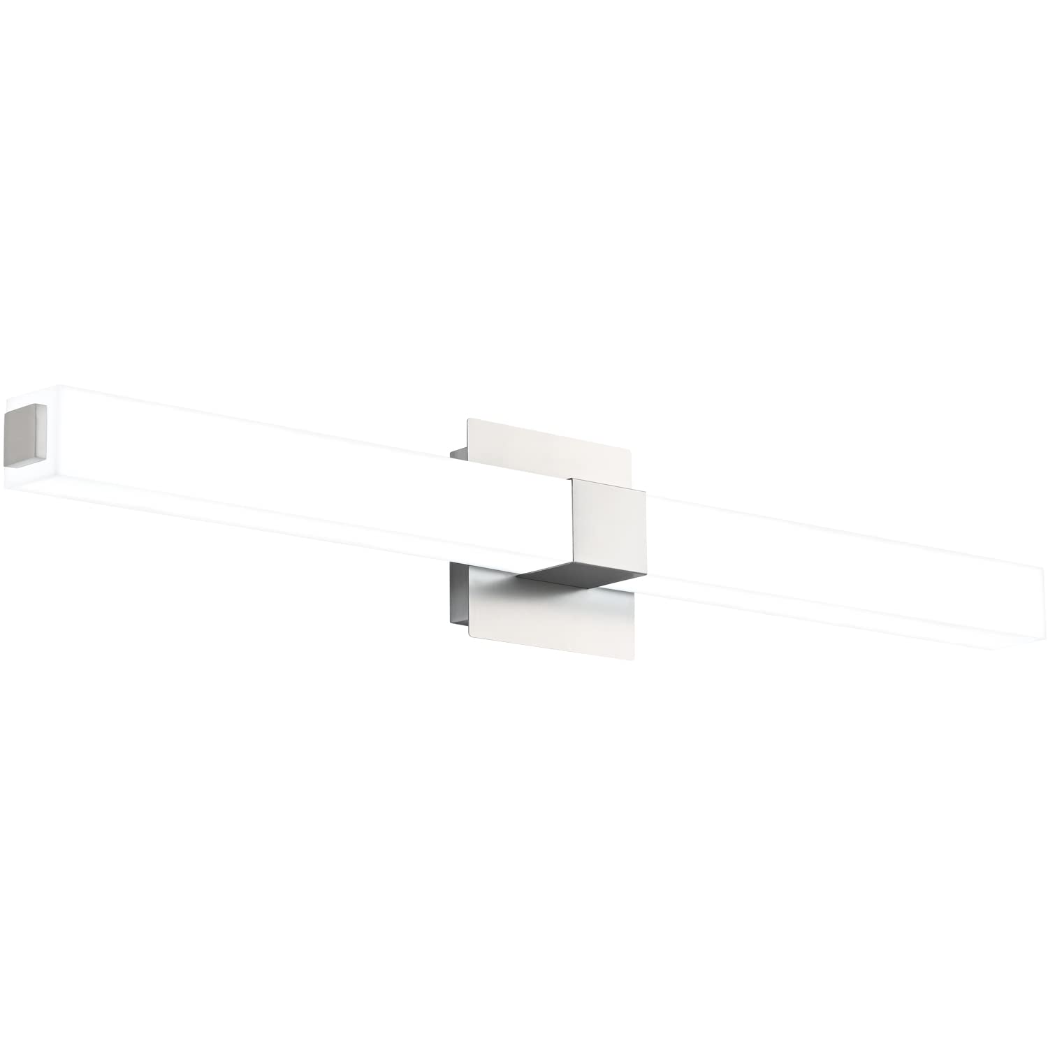 ZUZITO Bathroom Vanity Light - Modern LED Fixture, 32 Inch, Brushed Nickel, 6000K Bright White Light, Model S16001-810mm