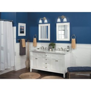 Moen Brantford 2-Light Dual-Mount Bathroom Vanity Fixture, Frosted Glass, Oil-Rubbed Bronze, Model YB2262ORB