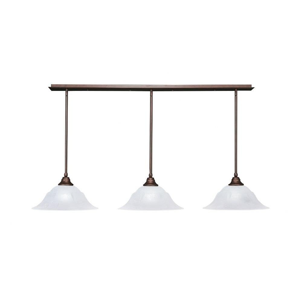 Toltec Lighting 3 Light Linear Pendalier in Bronze (48-BRZ-53615)