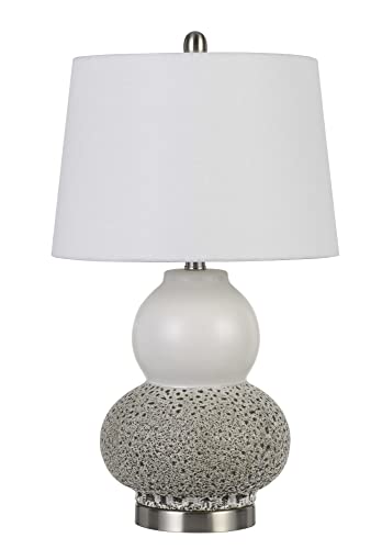 Cal Lighting Bo-2849Tb-2 Transitional Two Light Table Lamp From Aigio Collection In Gray Finish, 14.00 Inches