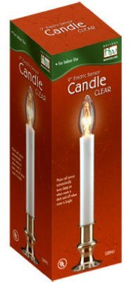 Noma/Inliten-Import 1528-88 9-Inch Sensor Candle, Clear