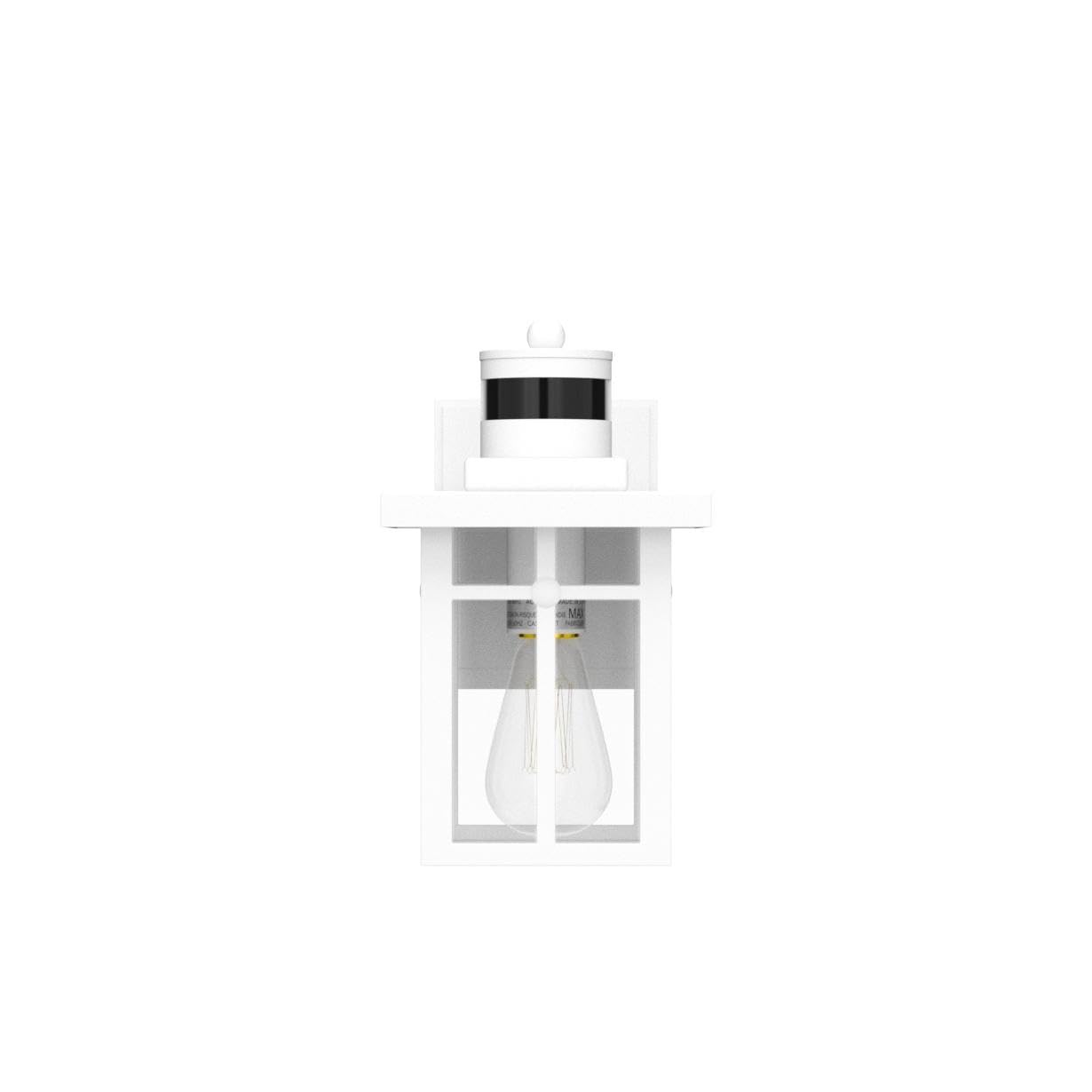Myhaptim Porch Lights - GFCI Outlet, Dusk to Dawn Motion Sensor, 3 Lighting Modes, Waterproof, Black, Model OW-WH