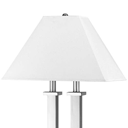 Cal Lighting Two Light Desk Lamp, Brushed Steel, 17inL x 11inW x 26inH, Model CALLA-60003DK-4RBS