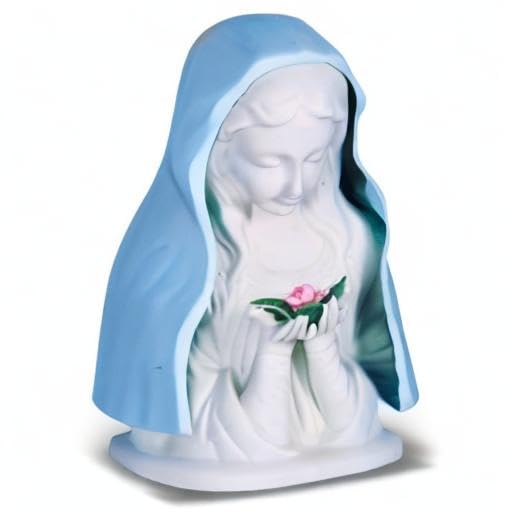 Blue Madonna With Rose Nightlight With Cord (1810)