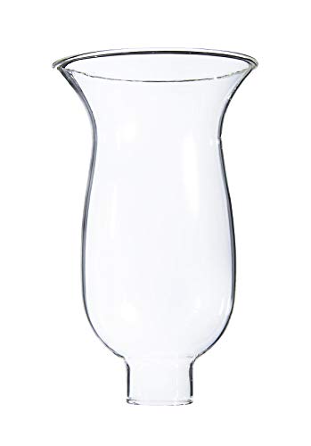 B&P Lamp® Clear Glass Hurricane Shade, 1 5/8in X 8 1/4in, Model 8705ALS