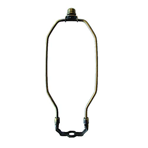 I Like That Lamp Complete Lamp Set - Antique Brass 8 Harp (Suitable for 9 to 10 Lampshade) - Includes Harp, Saddle Holder Bas