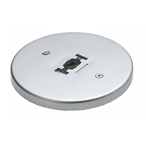 Cal MONOPOINT Round Light Fixture, Line Voltage, Steel, 4.6x4.6x0.5 inches, Silver, Model HT-301-BS