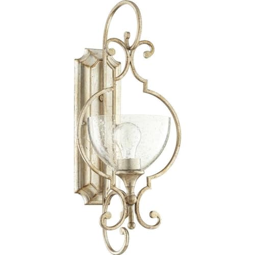 Quorum International Ansley 5414-1-60 Transitional One Light Wall Mount, Pewter Finish