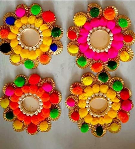 Sanvatsar Diya/Candle (Multicolour)- Set of 4 ,,