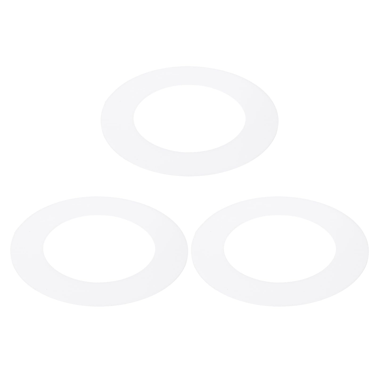 PATIKIL 2.8 ID 4.5 OD Plastic Trim Ring, 3 Pcs Ceiling Light Goof Rings Matte Circular Light Cover Lighting Fixture for Ceiling 