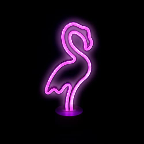 Neon Knight Pink Led Flamingo Light - Stylish Plastic Decor For Home & Parties