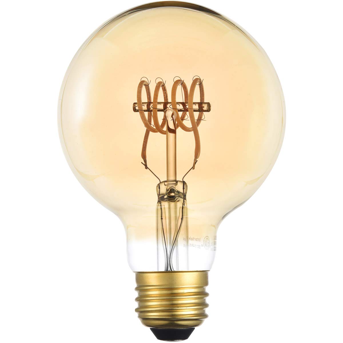 Elegant Lighting Edris 6W LED Bulb Set of 6, Amber Glass, G25 Model