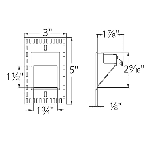 Wac Landscape Lighting, Ledme 120V Led Vertical Invisible Trim Step And Wall Light Red Built-In Led In White