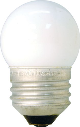 GE Lighting Nightlight Bulb S11 E26 120V 7.5W Soft White 12-Pack, Glass