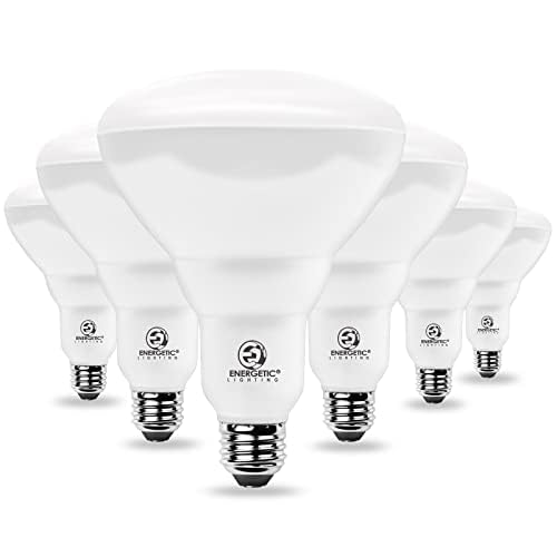 Energetic Br40 Led Light Bulbs, Indoor Flood Light, Dimmable, 6000K Cool Daylight, 110W Equivalent, 1600Lm, E26 Base, Flicker Fr