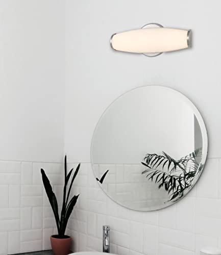Cal Lighting LA-8030-12 Vanity Light, 13in Height, Acrylic Shade, White, Plastic
