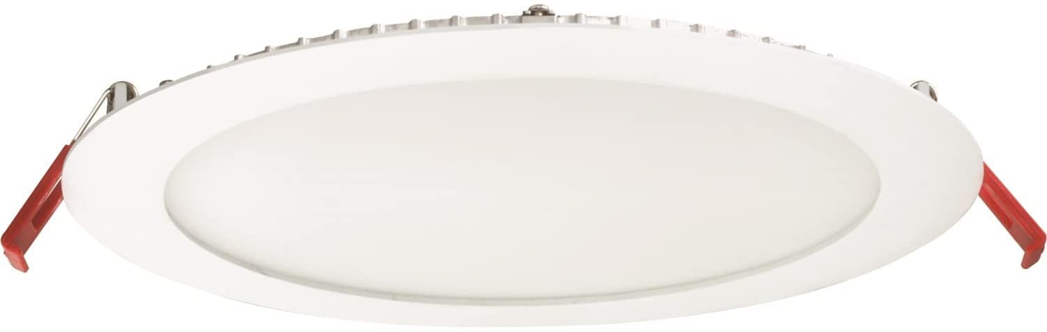 Lithonia Lighting Wf4 Led 30K40K50K 90Cri Mw M6 Recessed Light, Wafer Downlight With Ultra Thin Round Trim, Color Temperature Selectable, 3000K | 4000K | 5000K, 4-Inch, Matte White