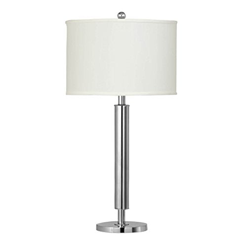 Cal Lighting La-2004Ns-2Rch Transitional Two Light Table Lamp From Hotel Collection In Chrome Finish, 15.00 Inches, Silver