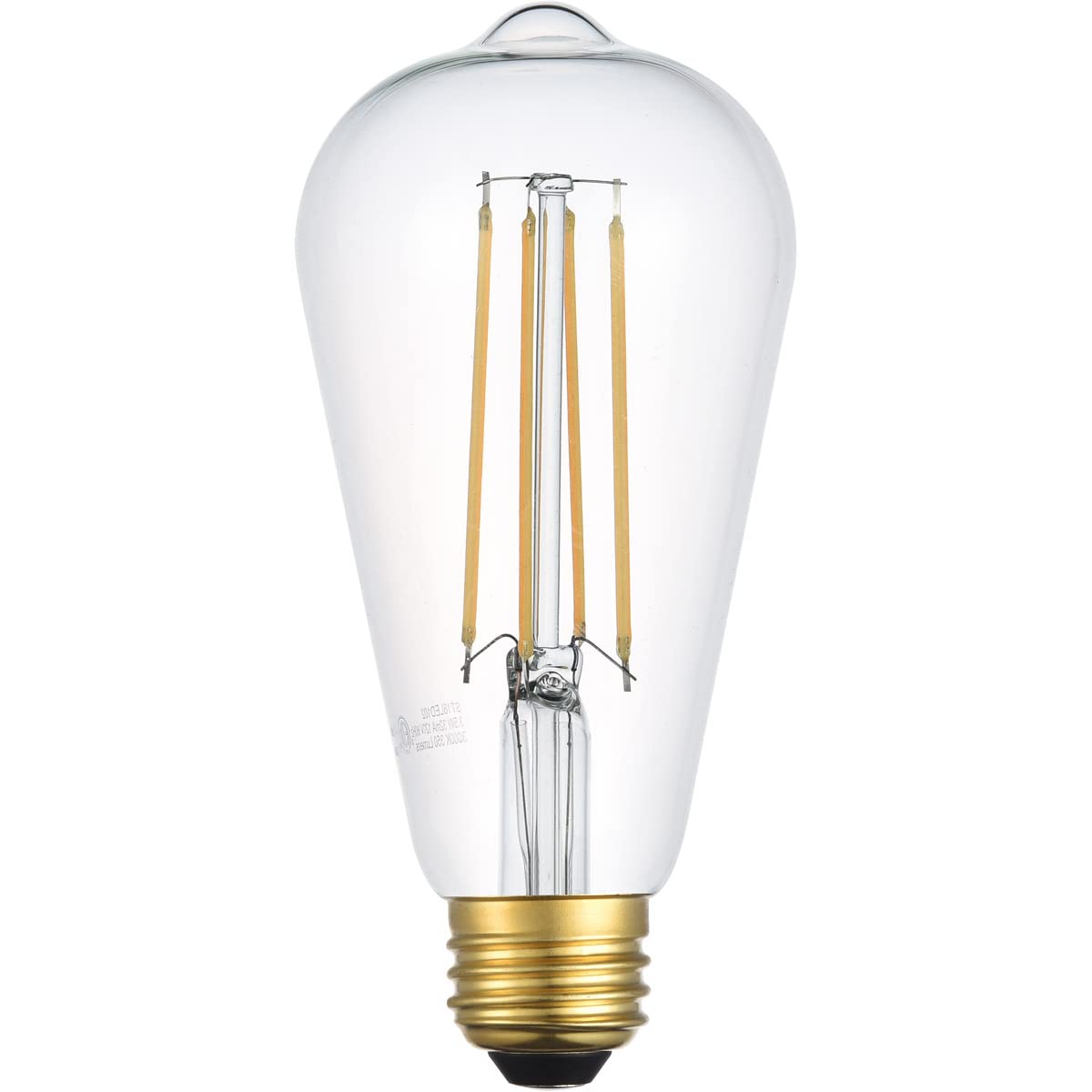 Elitco Lighting Nostalgic 6W 3000K Led Filament Glass Light Bulb (Set Of 6)