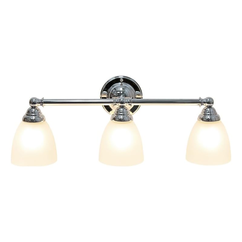 All The Rages 3-Light Metal & Glass Vanity Fixture, Chrome Finish