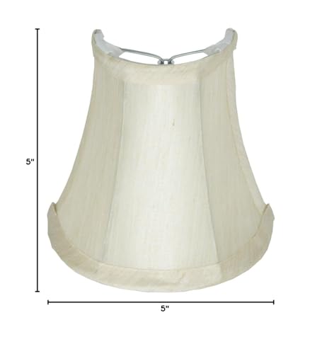 Urbanest 3X5X5'' Clip-On Wall Sconce Half Shade, Cream