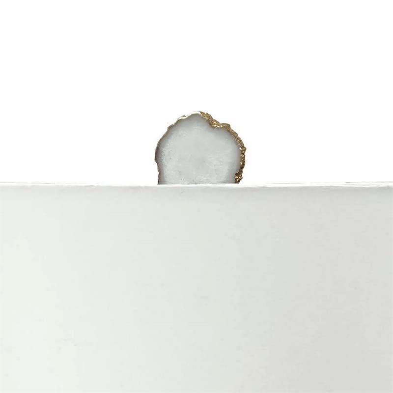 Parks 30 Inch Table Lamp With Agate Slices and Linen Drum Shade, Brown