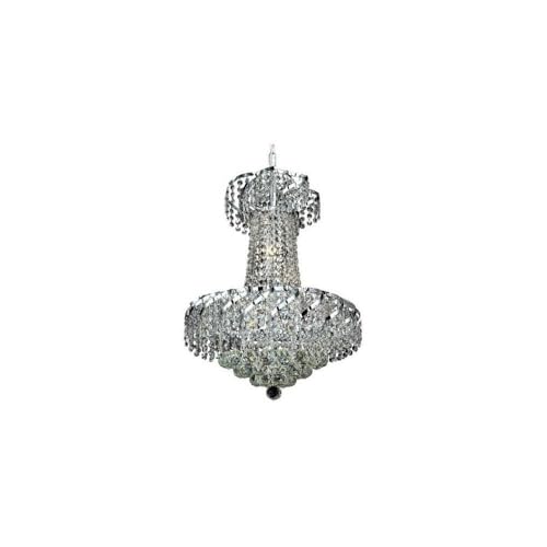 Elegant Lighting Belenus 6 Light Pendant, Chrome Finish, Clear Royal Cut Crystal, Model VECA1D18C/RC, Silver